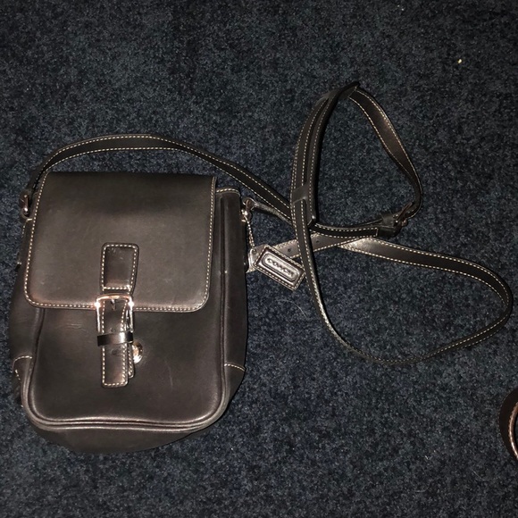 Coach Bags Black Coach Crossbody With Silver Hardware Poshmark